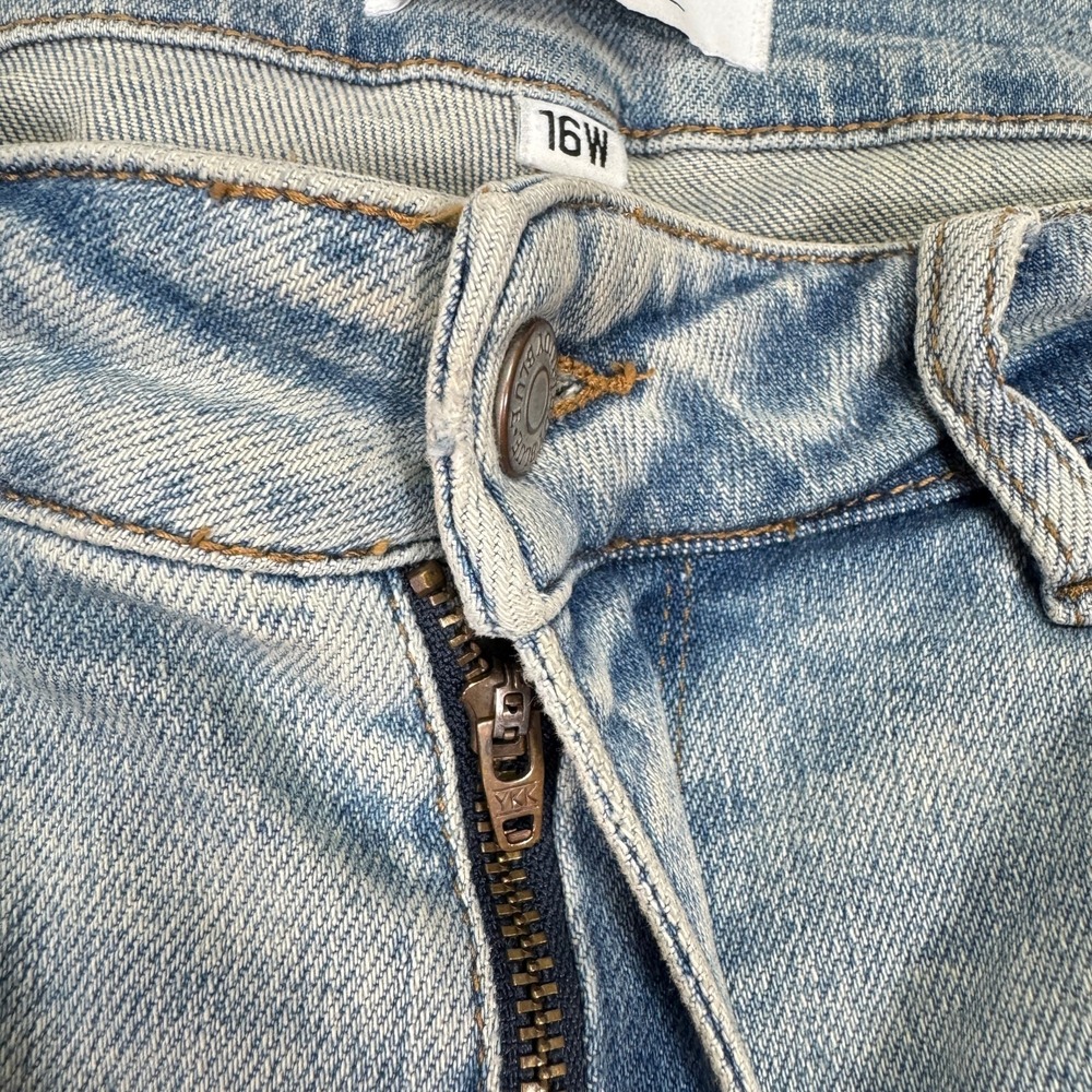 Judy Blue Jeans Womens 16W Light Wash Distressed Straight Side Slit Plus - Picture 10 of 16